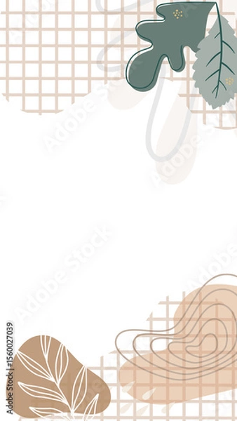 Obraz aesthetic botanical template - 3