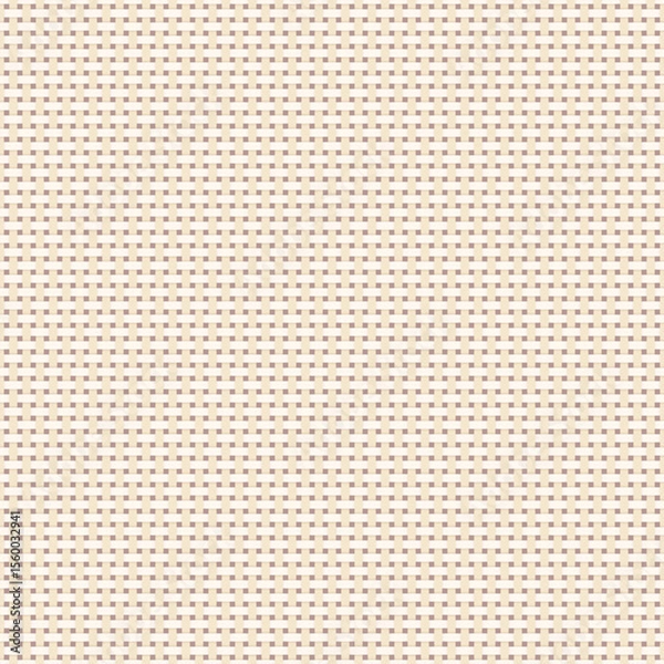 Obraz Beige canvas plain weave texture. Seamless pattern, vector illustration