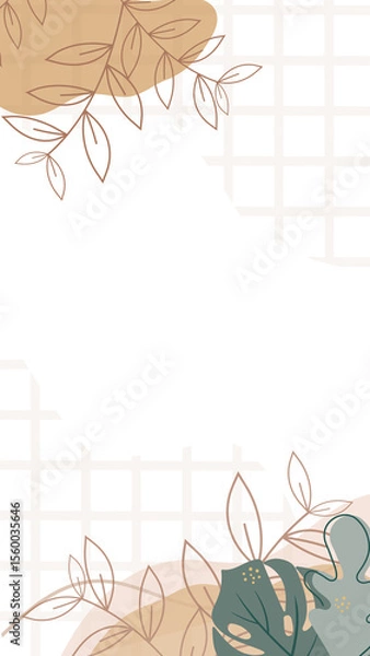 Obraz aesthetic botanical template - 2