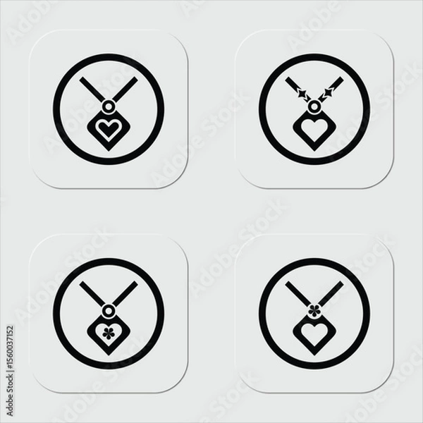 Obraz Necklace  Vector Icon illustration Design, 