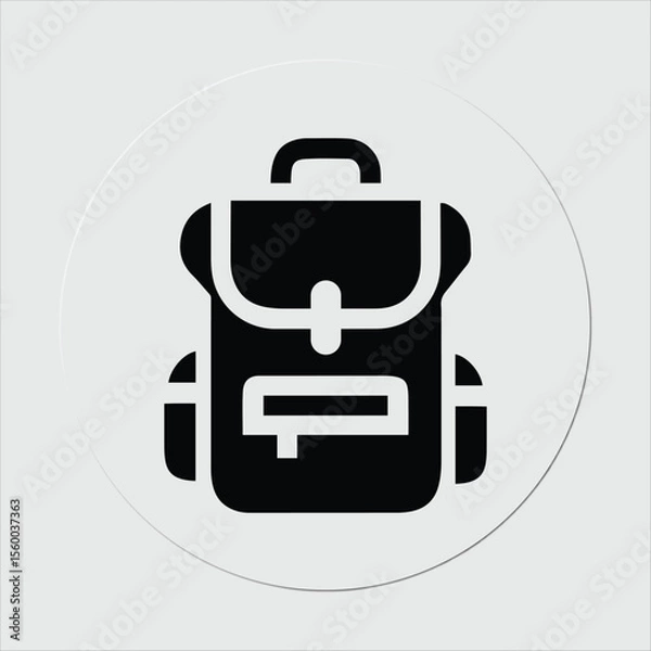 Obraz Premium Vector Backpack & School bag study icon Gray vector icons illustration,