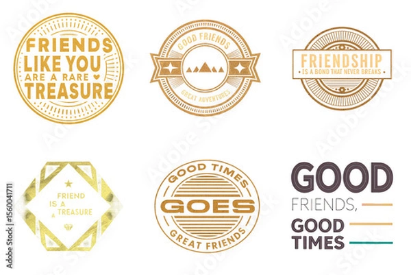 Fototapeta Friendship treasure adventure good times set isolated on a transparent background image