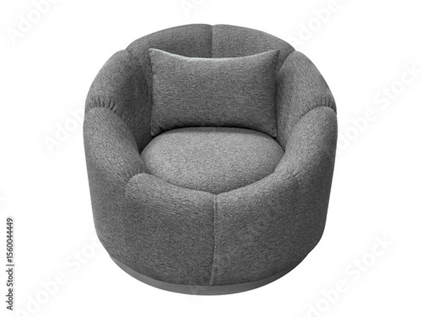 Obraz soft round chair isolated on white background