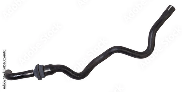 Fototapeta A plastic pipe is part of the vehicle’s brake system, which supplies brake fluid under pressure to the service brake cylinders or calipers on wheels. Spare parts for sale in auto service.