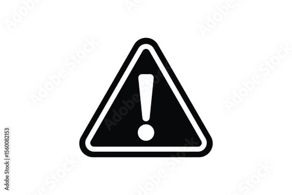 Obraz warning and attention icon vector. exclamation mark sign