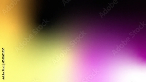 Obraz Black yellow orange magenta pink white abstract background. Color gradient ombre blend. Soft blur texture. Bright light glow. Vibrant neon haze. Smooth transition. Artistic noise grain mesh