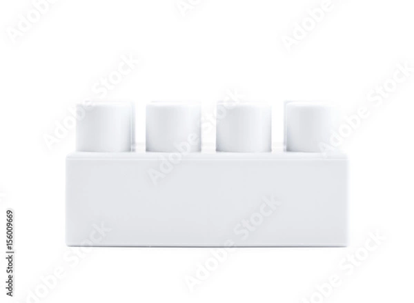 Fototapeta Single toy construction block isolated
