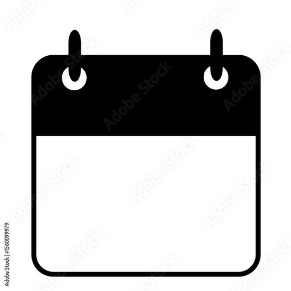 Fototapeta calendar icon template black silhouette.eps