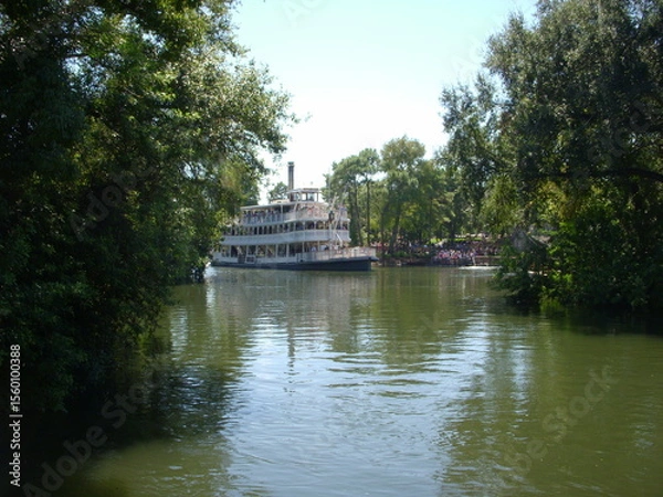 Obraz Old style river boat