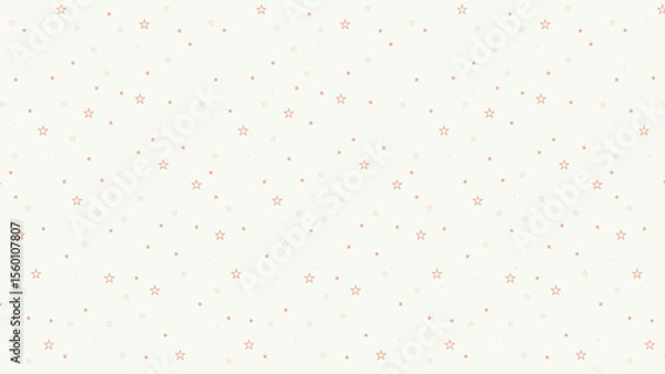 Fototapeta Seamless pastel star outline pattern on cream background. Cute celestial design for kids, fabric, wrapping paper, wallpaper, nursery, scrapbooking, and digital print projects.