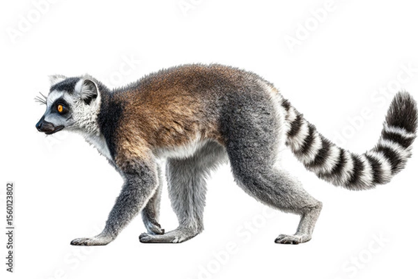 Obraz Ring-tailed lemur in profile view