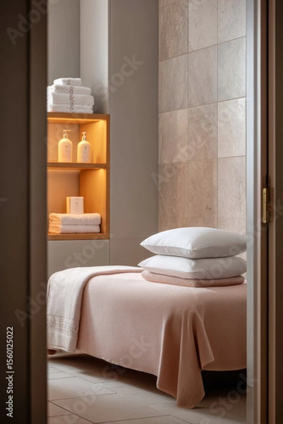 Fototapeta serene spa environment designed for relaxation and energy restoration