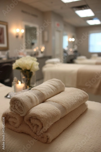Fototapeta serene spa environment designed for relaxation and energy restoration