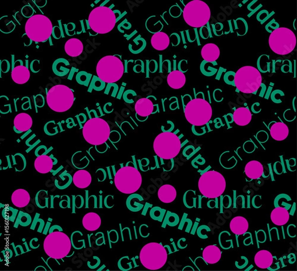 Fototapeta green red pink color writing font graphic slogan t shirt pattern background texture abstract and art design print