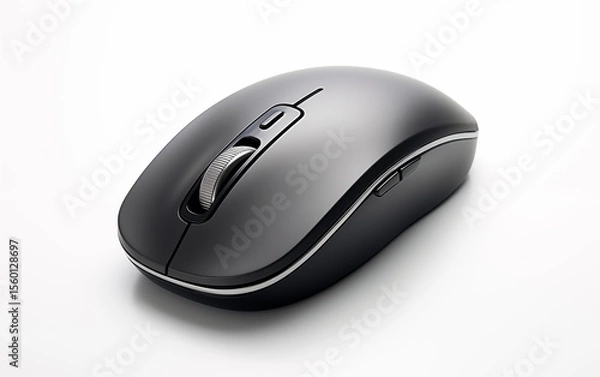 Obraz A gray computer mouse isolated on white background