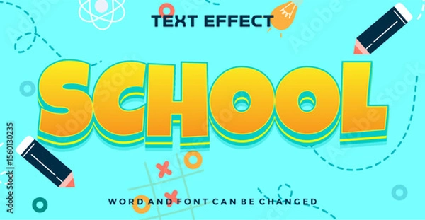 Fototapeta School editable text effect