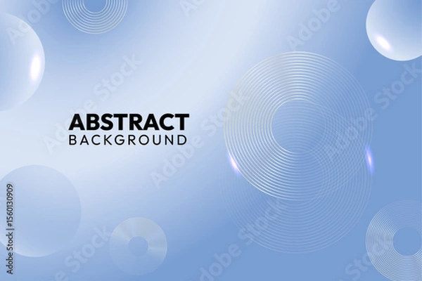 Fototapeta Abstract blue modern background with circle elements. Digital technology concept. vector illustration art
