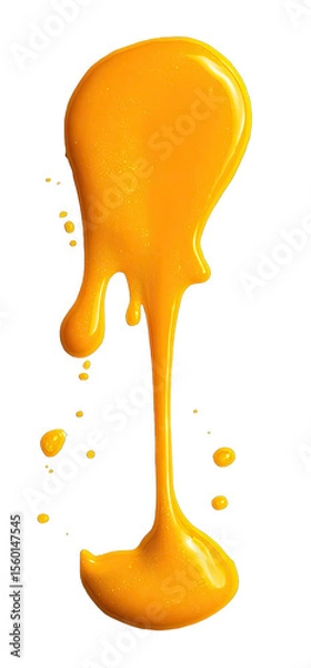 Obraz Orange liquid dripping, creating a textured, dynamic flow