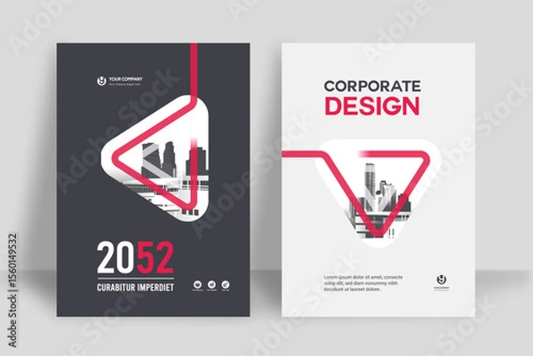 Obraz Business Report Cover Template – Geometric Layout