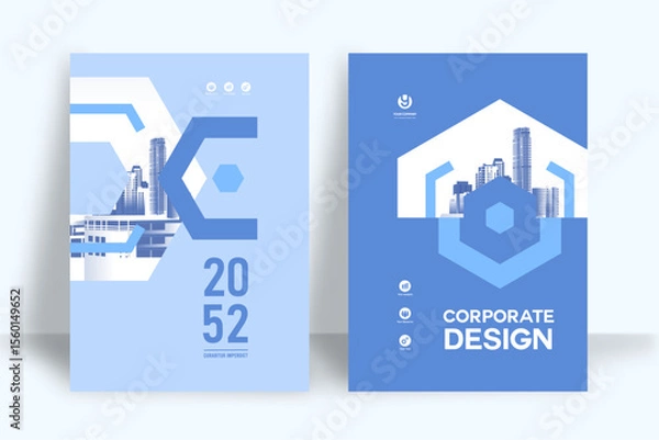Obraz Business Report Cover Template – Geometric Layout