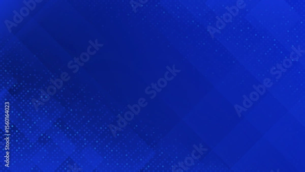 Fototapeta Blue abstract geometric background with transparent objects and pattern of dots