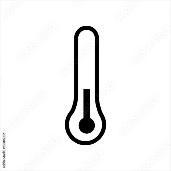 Fototapeta Weather icons: sun, clouds, rain, lightning, snow, moon, rainbow, wind, temperature in Celsius and Fahrenheit, thunderstorm, thermometers, day and night, fog, umbrella.	
