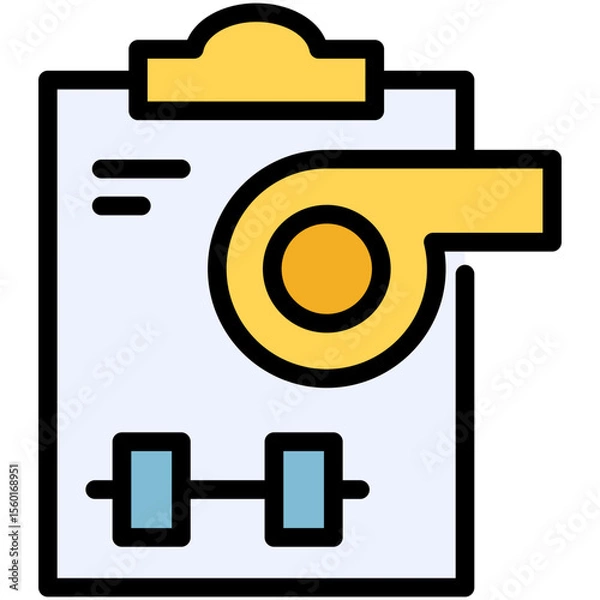 Obraz gym trainer filled line icon