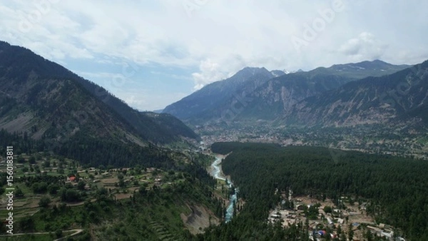 Fototapeta Drone views of serenity and peaceful nature