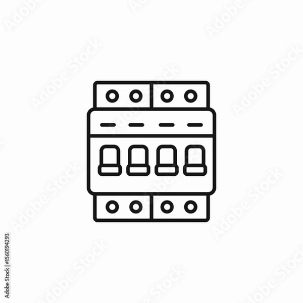 Obraz electrical circuit breaker icon sign vector