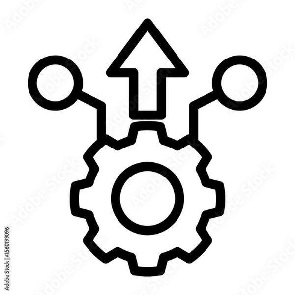Obraz Workflow Efficiency Monitor from the Business Automation icon collection (Outline style)