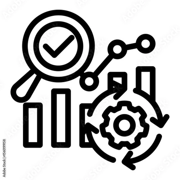 Obraz Business Data Analytics Report from the Business Automation icon collection (Outline style)