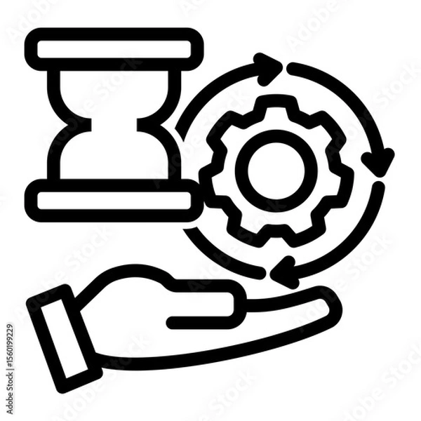 Obraz System Latency Monitor from the Business Automation icon collection (Outline style)
