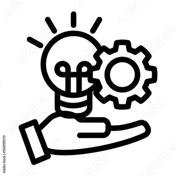 Obraz Innovative Problem Solver from the Business Automation icon collection (Outline style)