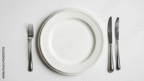 Fototapeta Wait to start eating until everyone is served. 