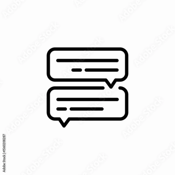 Obraz speech bubbles chat icon sign vector