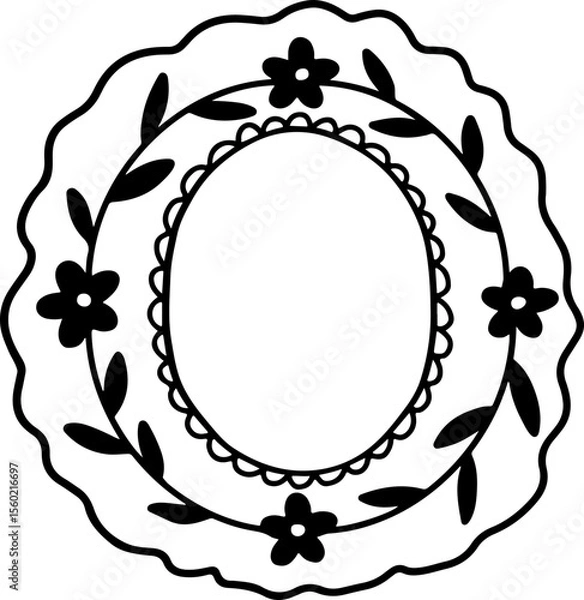 Obraz hand drawn decorative frame