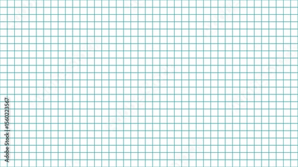 Fototapeta Square grid on white background. Graph paper template for school, math, drawing, architecture. Vector illustration for notebooks and notepads.