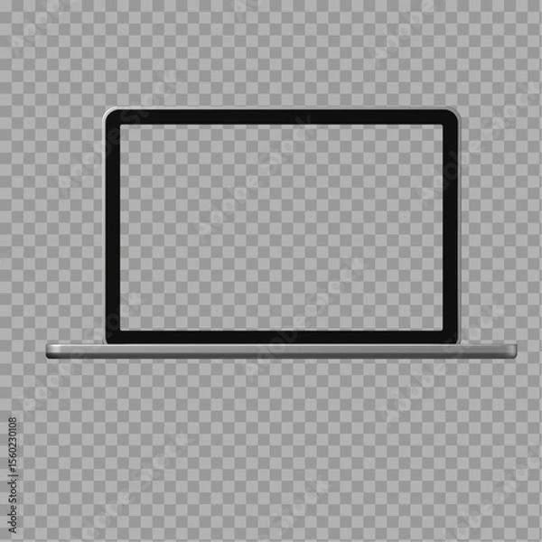 Fototapeta Minimal Laptop Frame Mockup – Transparent Background

