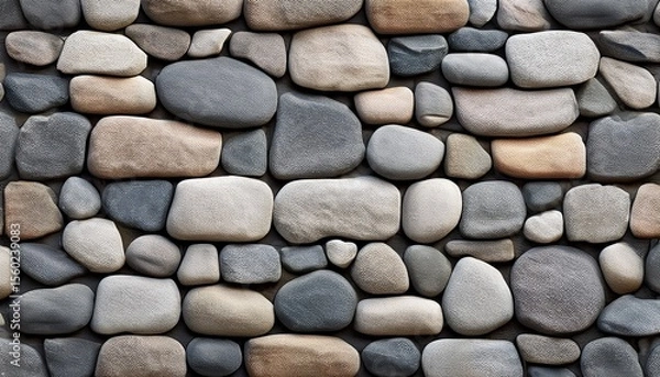 Obraz natural rubble stone wall texture as background