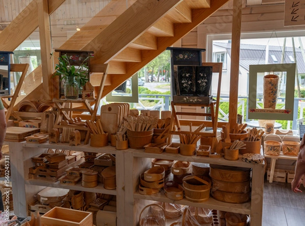 Obraz interior of village shop in estonia