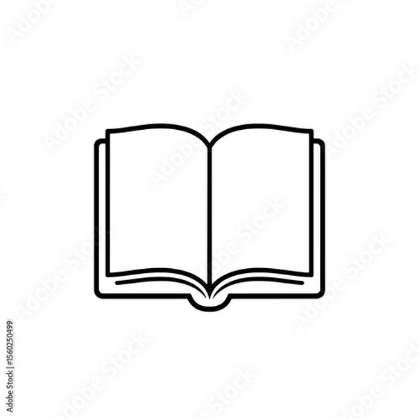 Obraz Minimalist Book Icon With Turning Page