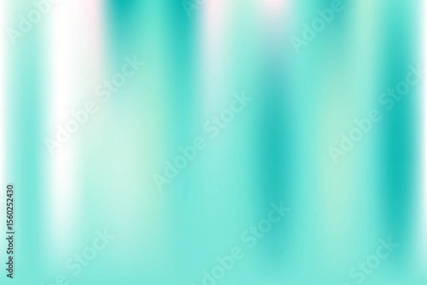 Fototapeta Pink, mint aquamarine color light flare background, with smooth iridescent blurred gradient strips, abstract nude texture wallpaper with copy space. Aesthetic product backdrop for presentation, poster