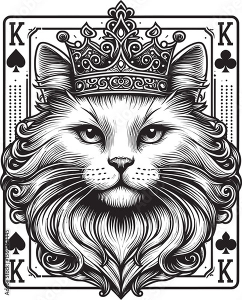 Obraz King Cat Playing Card
