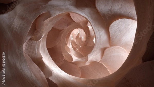 Obraz Abstract, swirling, light-beige tunnel