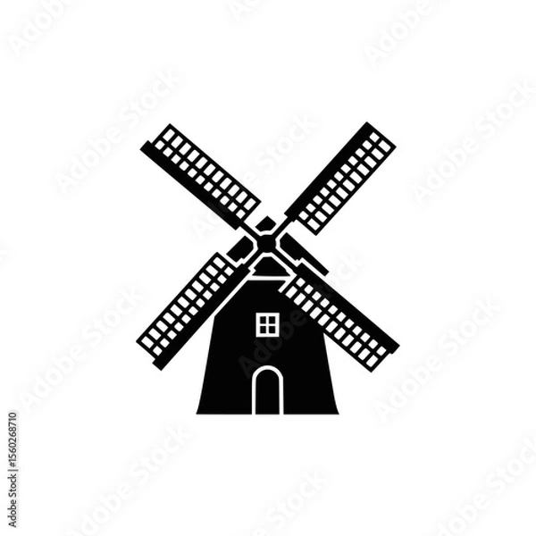 Fototapeta windmill vector icon