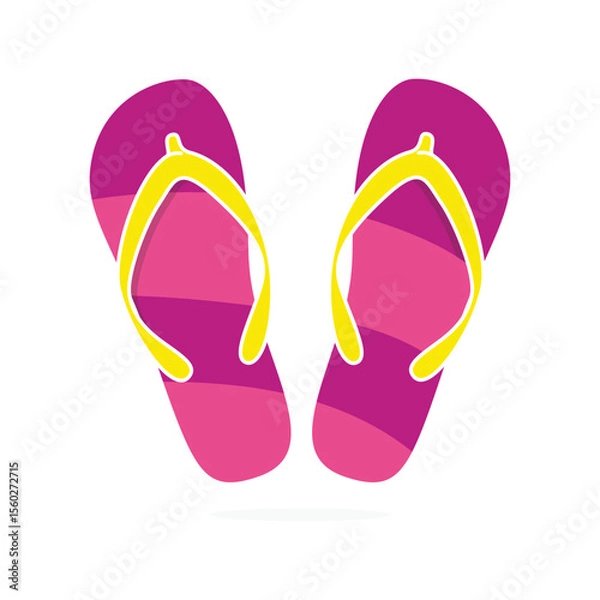 Obraz Flip Flops Isolated White Background Icon