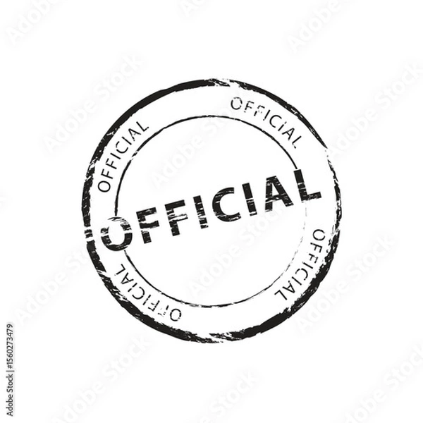 Obraz Grunge Black Official Round Rubber Stamp