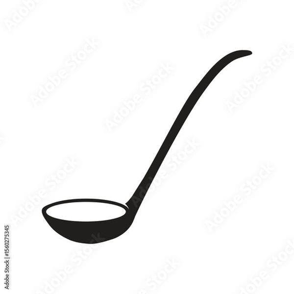 Obraz Ladle Icon Vector Black Logo Design
