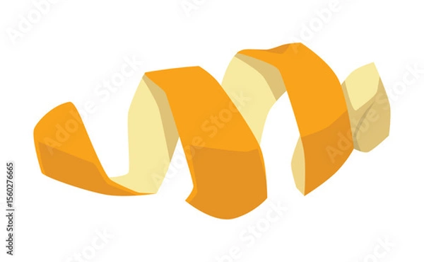 Obraz Orange Peel Round Vector Illustration