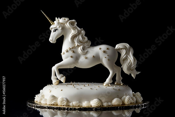 Fototapeta Vanilla unicorn cake